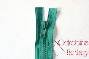 Zamek kostkowy rozdzielczy 35 cm zielony