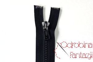 Zamek kostkowy rozdzielczy 35 cm granatowy