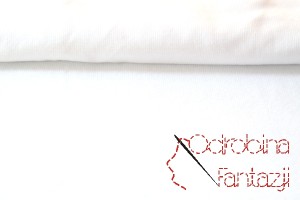 Dzianina bawełniana sweterkowa biała 1,5mb