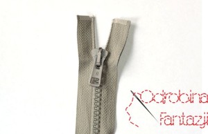 Zamek kostkowy rozdzielczy 50 cm szary